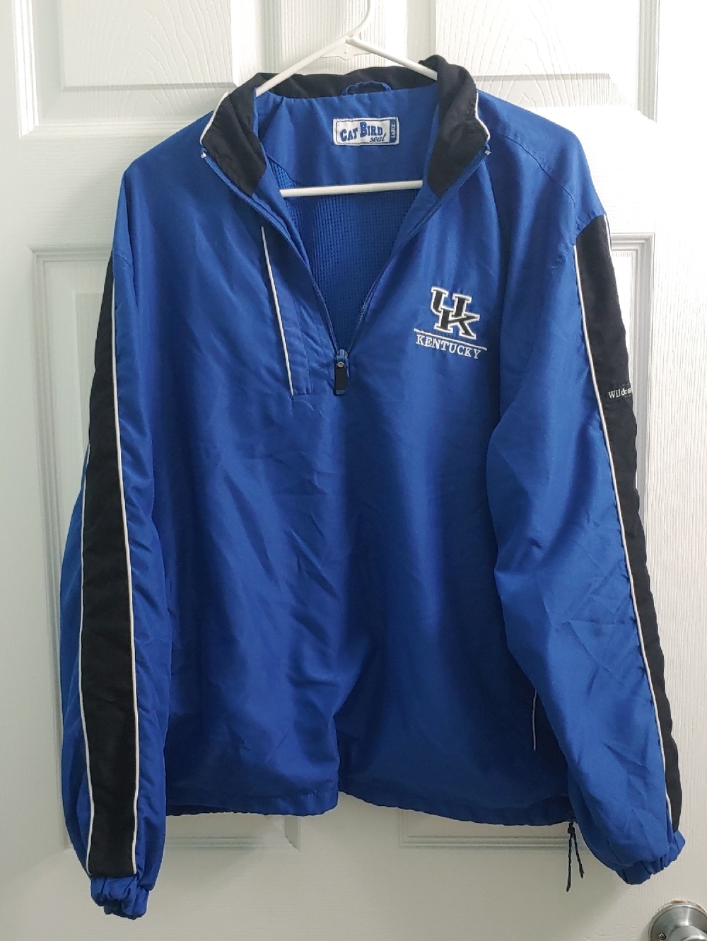 Vintage UK Pullover Blue Kentucky Quarter Zip Unisex Size Large